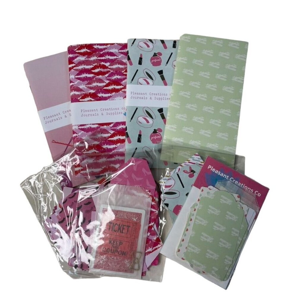 Set 4 Travelers Notebook Inserts Decorative Refills Junk Journal Book Ephemera u